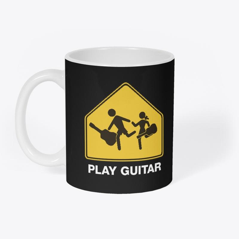 Kids Running Play Guitar - logo